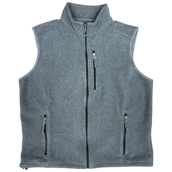 Men's L.L. BEAN Gray Polartec Fleece Zip-Up Vest- Size Medium‎ - Picture 1 of 8